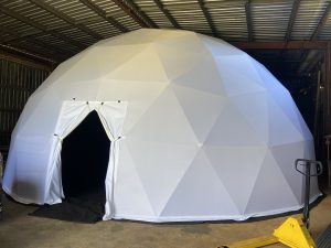 10m projection dome in factory